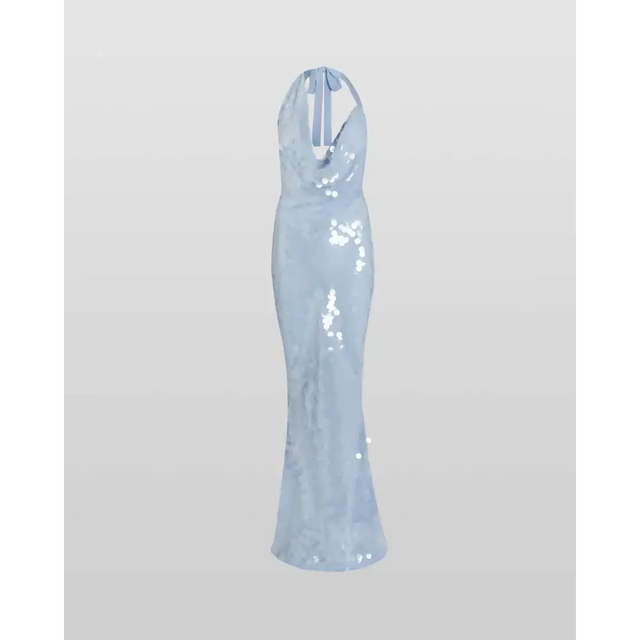 Rat & Boa Anais Maxi Dress Blue Sequin Size XXS XS S M & L - Dresses