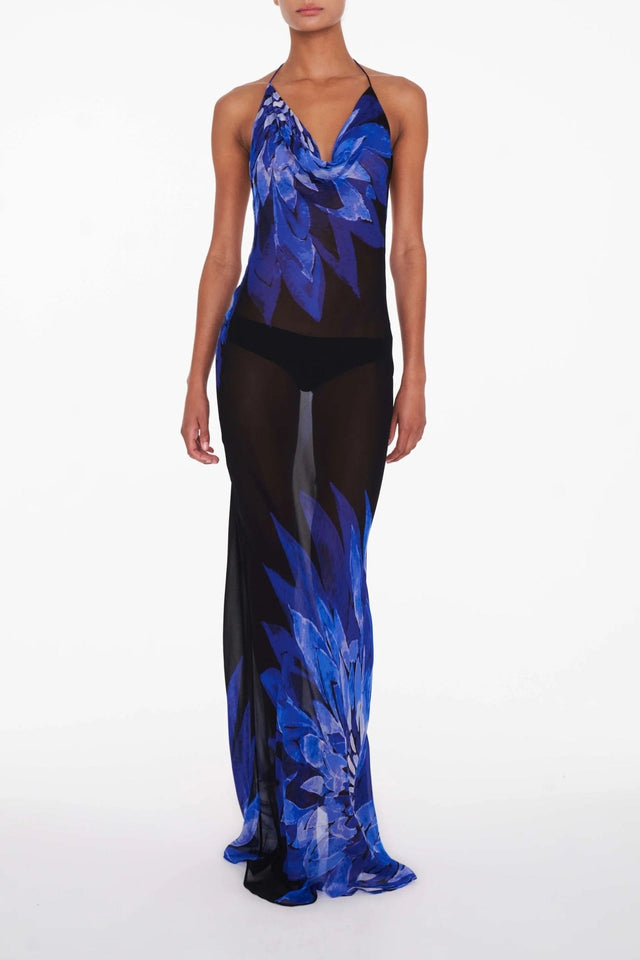 Rat & Boa - Rat & Boa Coralina Maxi Blue Backless Dress
