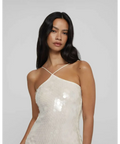 Rat & Boa Emmanuella Maxi Dress Gown White Sequin Size XS - 6 / White - Dresses