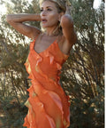 Rat & Boa Rio orange ruffle maxi dress - Dresses