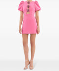 Rebecca Valance Aubree Flower Pink Mini Dress - 8 - Dresses