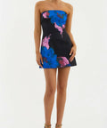 Rebecca Vallance Acid Bloom Strapless Mini Dress - 8 / Multi - Dresses