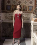 Rebecca Vallance Akari Strapless Midi Dress Red Size 8 - 8 / Red - Dresses
