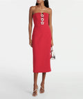 Rebecca Vallance Akari Strapless Midi Dress Red Size 8 - 8 / Red - Dresses