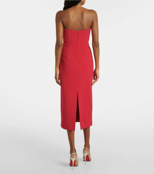 Rebecca Vallance Akari Strapless Midi Dress Red Size 8 - 8 / Red - Dresses
