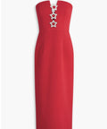 Rebecca Vallance Akari Strapless Midi Dress Red Size 8 - 8 / Red - Dresses