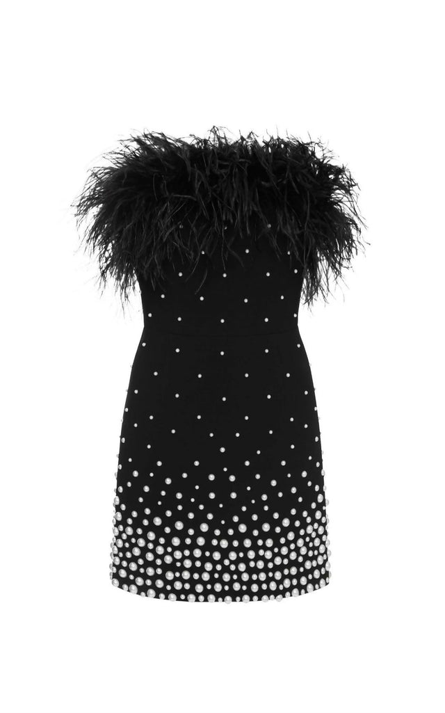 Rebecca Vallance Anelise Mini Dress - 14 / Black - Dresses