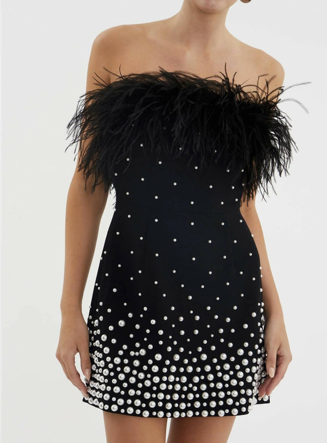 Rebecca Vallance Anelise Mini Dress - 8 / Black - Dresses
