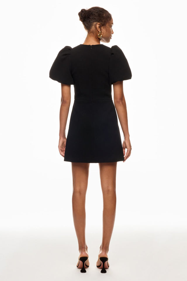 Rebecca Vallance Aubree Flower Black Mini Dress - 6 - Dresses