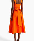RebeccaVallanceCarmelitaCutOutMidiDressOrangeBACK