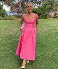Rebecca Vallance Carmelita Midi Dress Pink Size 14 - 14 / Pink - Dresses