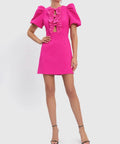 Rebecca Vallance Cecily Mini Bow Dress Hot Pink Size 10 & 12 - Dresses