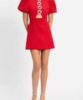 Rebecca Vallance Chiara Puff Sleeve Mini Dress Red - 6 / Red - Dresses