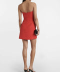 Rebecca Vallance Chiara Strapless Mini Dress - 8 / Red - Dresses