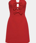 Rebecca Vallance Chiara Strapless Mini Dress - 8 / Red - Dresses