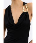 Rebecca Vallance Domenica Halter Gown Maxi Dress Black Size 6 - 6 / Black - Dresses