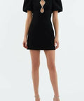 Rebecca Vallance estella Puff Sleeve Mini Dress - 10 / Black - Dresses