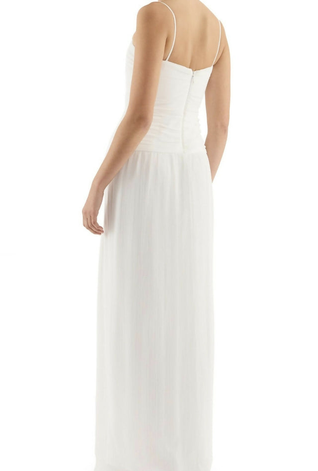 Rebecca Vallance Guinevere Cut-Out Slip Gown - 8 / White - Dresses