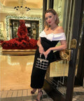 Rebecca Vallance Hepburn Midi Black White - Dresses