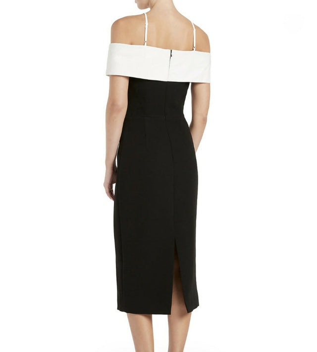 Rebecca Vallance Hepburn Midi Black White - Dresses