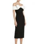 Rebecca Vallance Hepburn Midi Black White - Dresses