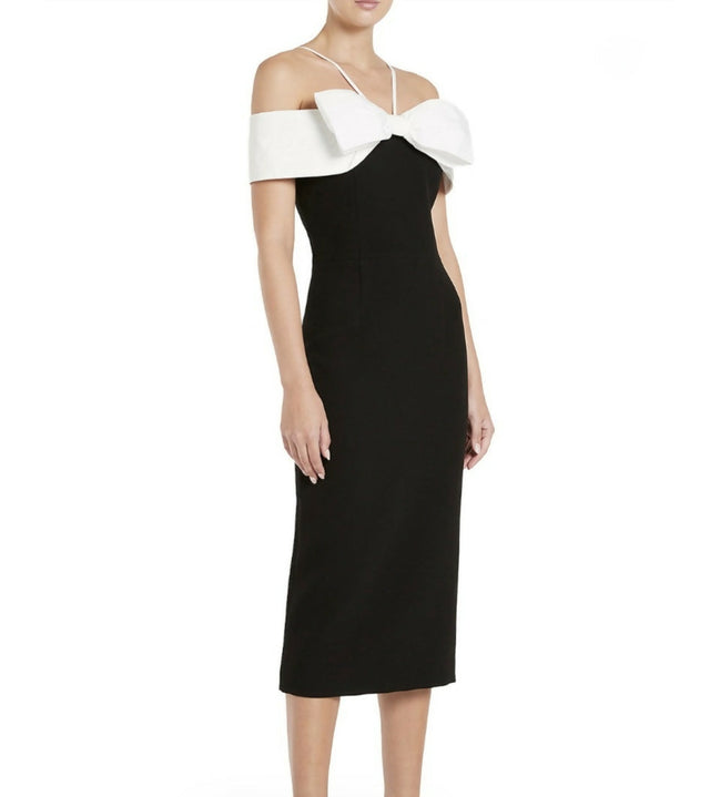Rebecca Vallance Hepburn Midi Black White - Dresses