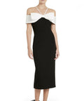 Rebecca Vallance Hepburn Midi Black White - Dresses
