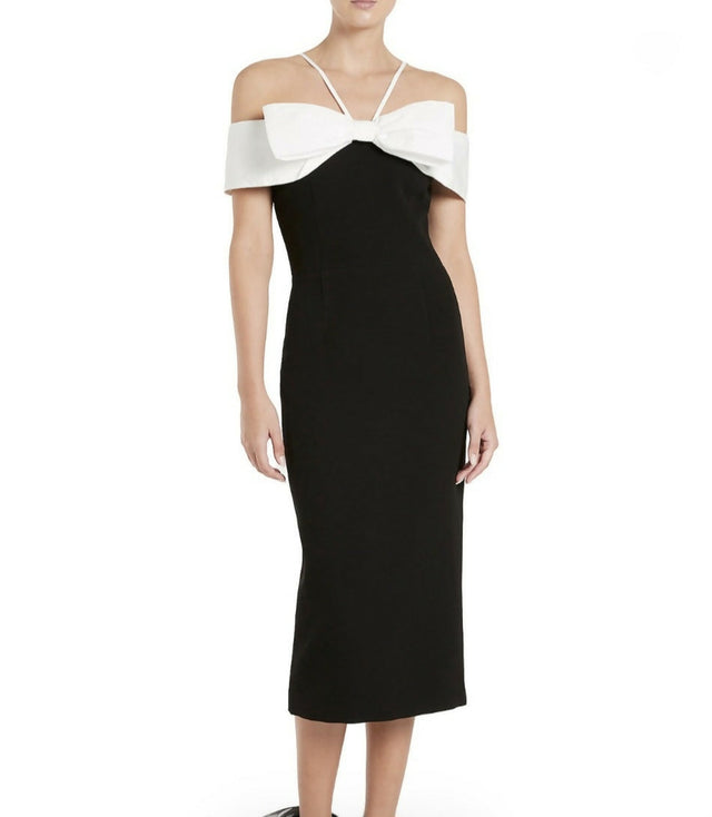 Rebecca Vallance Hepburn Midi Black White - Dresses