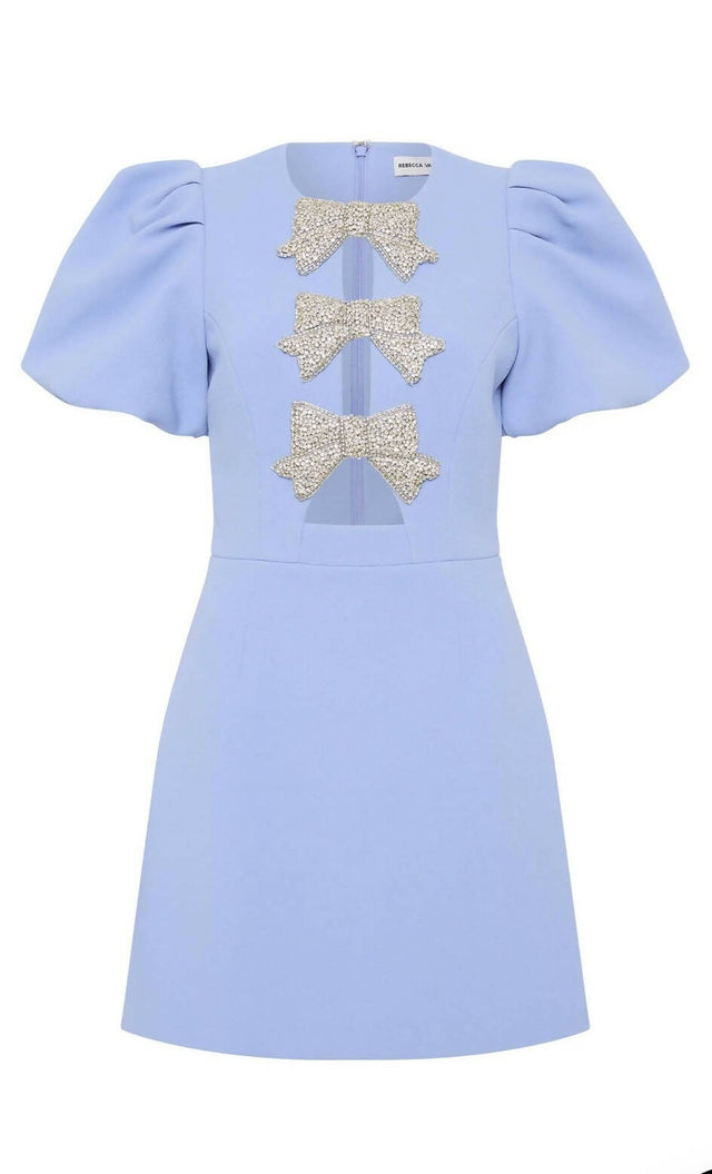 Rebecca Vallance Juliana Puff Sleeve Mini Dress - 10 / Multi - Dresses
