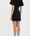 Rebecca Vallance Juliana Puff Sleeve Mini Dress - 8 / Black - Dresses
