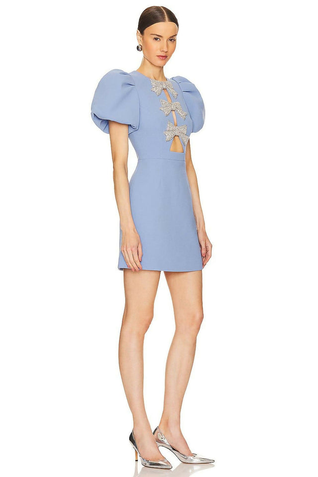 RebeccaVallanceJulianaPuffSleeveMiniDressinBlue