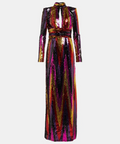 Rebecca Vallance Kaia Zig Zag Gown Multi Size 10 - 10 / Multi - Dresses
