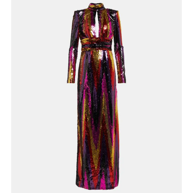 Rebecca Vallance Kaia Zig Zag Gown Multi Size 10 - 10 / Multi - Dresses
