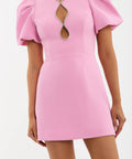 Rebecca Vallance Karina Puff Sleeve Mini Dress Pink Size 6 - 6 / Pink - Dresses