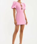 Rebecca Vallance Karina Puff Sleeve Mini Pink - 8 / Pink - Dresses