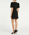 Rebecca Vallance Katie Bow Mini Dress - 12 / Black - Dresses