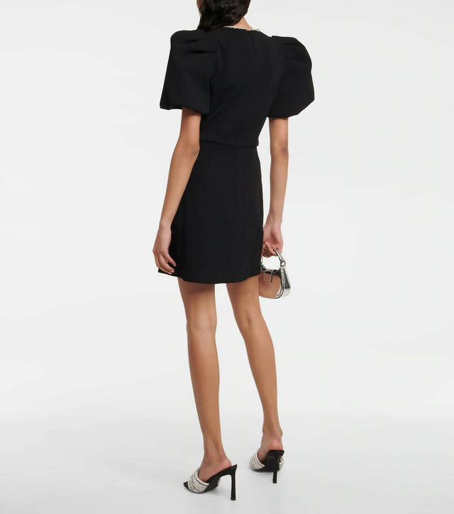 Rebecca Vallance Katie Bow Mini Dress Size 14 - 14 / Black - Dresses