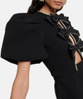 Rebecca Vallance Katie Bow Mini Dress Size 14 - 14 / Black - Dresses