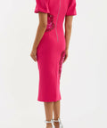 Rebecca Vallance Layana Midi Dress - 10 / Red - Dresses