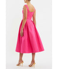 Rebecca Vallance Lyla Midi Dress in Hot Pink Size 10 - 10 / Pink - Dresses