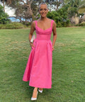 RebeccaVallancePinkDress