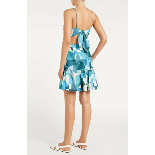 Rebecca Vallance Mallorca Mini Dress Blue Size 10 - 10 / Blue - Dresses