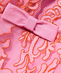 Rebecca Vallance Maribella Bow-Detailed Embroidered Tulle Mini Dress - 10 / Pink - Dresses