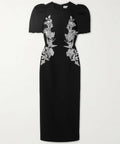 Rebecca Vallance Monroe Midi Dress - 10 / Black - Dresses