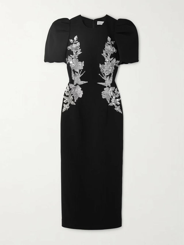 Rebecca Vallance Monroe Midi Dress - 10 / Black - Dresses