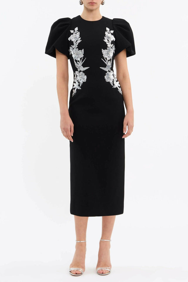 Rebecca Vallance Monroe Midi Dress - 10 / Black - Dresses