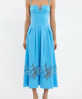 Rebecca Vallance Montreux Midi Dress - 12 / Blue - Dresses