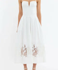 Rebecca Vallance Montreux Midi Dress - 12 / White - Dresses