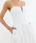 Rebecca Vallance Montreux Midi Dress - 12 / White - Dresses
