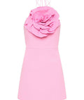 Rebecca Vallance Odetta Halter Mini Dress - 8 / Pink - Dresses